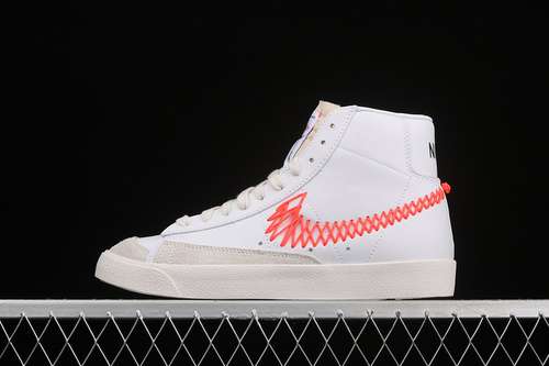【290】[DD8489-161]-[BLAZER MID 77 VINTAGE DOUBLE ZIG ZAG STITCHED SWOOSH SUMMIT WHITE/BRIGHT CRIMSON]