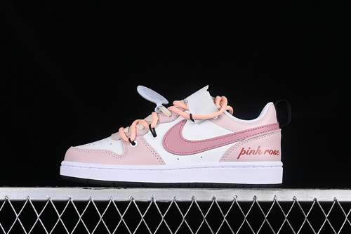 【320】[BQ5448-104]-[COURT BOROUGH LOW 2 GS WHITE/PINK]-[WOMAN:35.5-41]