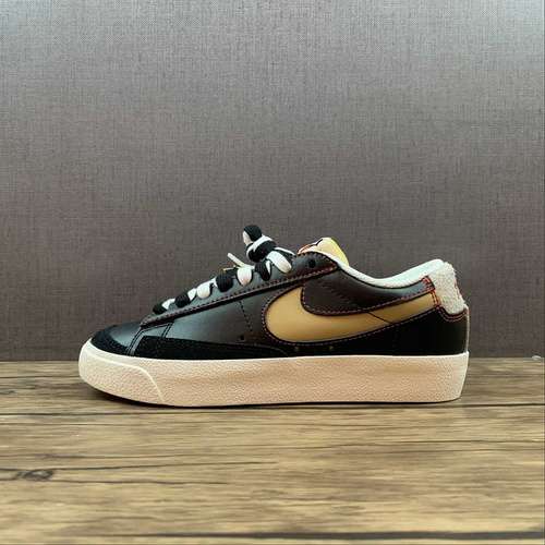 【250】[DH4370-001]-[BLAZER LOW 77 PREMIUM REMOVABLE SWOOSH BLACK/DEEP ROYAL BLUE/LIGHT STONE]