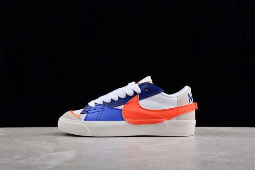 【250】[DV9122-181]-[BLAZER LOW JUMBO WHITE/SAIL-DARK SAPPHIRE BLUE-SAFETY ORANGE]-[UNISEX:36-45]