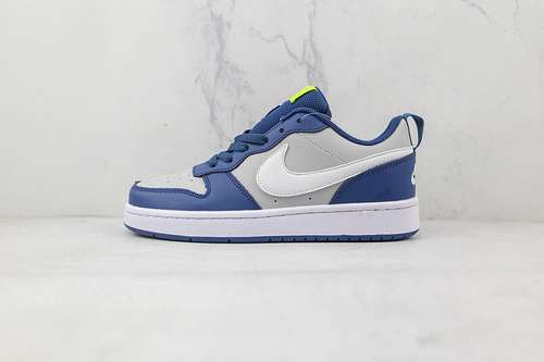 【300】[BQ5448-016]-[COURT BOROUGH LOW 2 GS GREY FOG/MYSTIC NAVY/ATOMIC GREEN/WHITE]-[UNISEX:36-45]