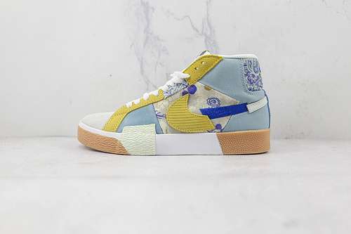 【280】[DM0859-400]-[ZOOM BLAZER MID PREMIUM SB PAISLEY PACK BOARDER BLUE/CELERY/BARELY GREEN]