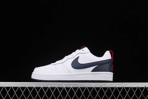 【260】[BQ5448-113]-[COURT BOROUGH LOW 2 WHITE/NAVY BLUE/RED]-[WOMAN:36-39]-[MAN:40-45]