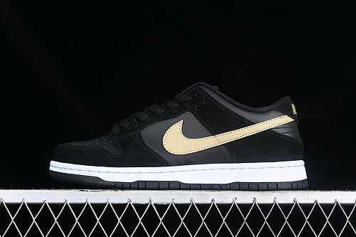 【300】[BQ6817-002]-[SB DUNK LOW BLACK/METALLIC GOLD-WHITE]-[WOMAN:36-39]-[MAN:40-46]