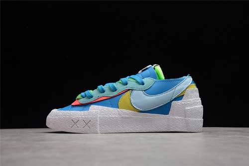 【300】[DM7904-400]-[SACAI X KAWS X BLAZER LOW LAKE BLUE/WHITE/MULTI-COLOR]-[WOMAN:36-39]-[MAN:40-45]