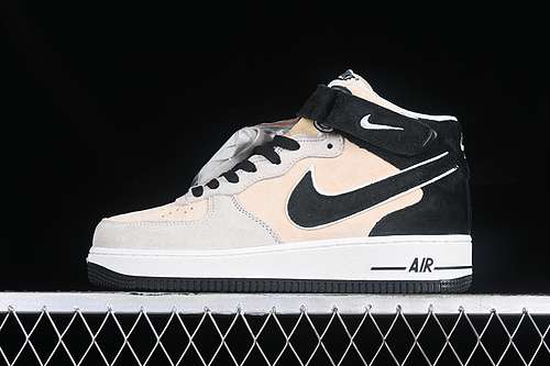 【360】[CG9908-106]-[AIR FORCE 1 07 MID BLACK/GREY/YELLOW]-[WOMAN:36-39]-[MAN:40-45]