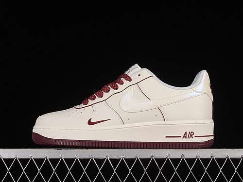 【340】[DD9915-666]-[AIR FORCE 1 LOW BEIGE WINE RED]-[WOMAN:36-39]-[MAN:40-45]