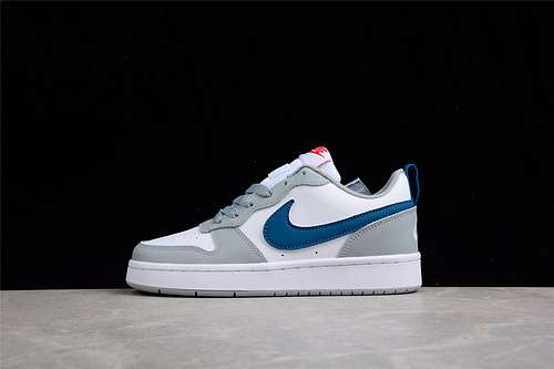 【300】[BQ5448-117]-[COURT BOROUGH LOW 2 GS WHITE/LIGHT SMOKE GREY/HABANERO RED/MARINA]-[UNISEX:36-45]