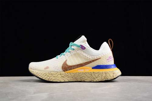 【260】[DZ3025-001]-[REACT INFINITY RUN FLYKNIT 3 PREMIUM PHANTOM/OATMEAL/CITRON PULSE/ALE BROWN]