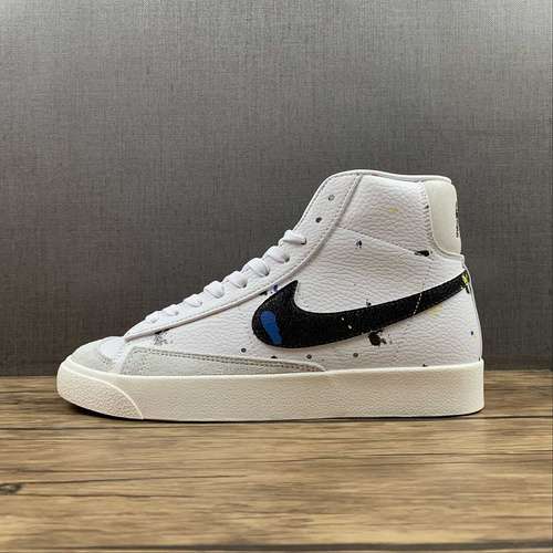 【260】[DC7331-100]-[BLAZER MID 77 PAINT SPLATTER WHITE/BLACK/WHITE-SAIL]-[WOMAN:36-39]-[MAN:40-44]