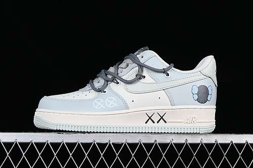 【340】[KS6869-222]-[KAWS AIR FORCE 1 07 LOW WHITE/BLUE/GREY]-[WOMAN:36-39]-[MAN:40-45]