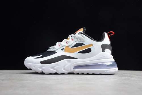【280】[CT3433-001]-[AIR MAX 270 REACT METALLIC GOLD SWOOSH WHITE/BLACK/GOLD]-[MAN:39-45]
