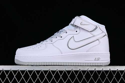 【340】[WP5623-836]-[AIR FORCE 1 07 MID WHITE/SILVER]-[WOMAN:36-39]-[MAN:40-45]