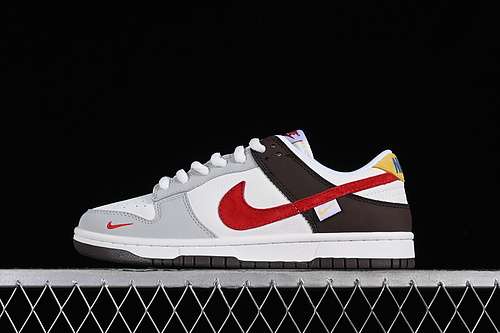 【360】[GJ8309-932]-[SB DUNK LOW WHITE/GREY/BROWN/RED]-[WOMAN:36-39]-[MAN:40-45]