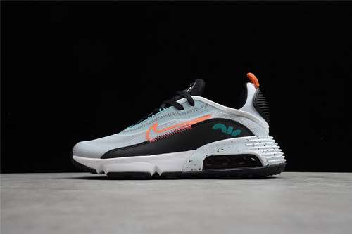 【280】[CZ1708-100]-[AIR MAX 2090 WHITE/BLACK/AQUAMARINE/TURF ORANGE]-[WOMAN:36-39]-[MAN:40-45]