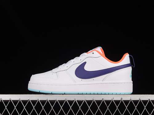 【220】[BQ5448-112]-[COURT BOROUGH LOW 2 GS WHITE/COPA/BRIGHT MANGO/DARK PURPLE DUST]-[WOMAN:36-39]