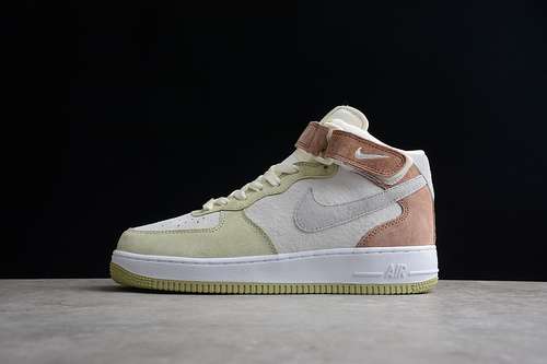 【340】[AL6896-558]-[AIR FORCE 1 07 MID GRASS GREEN/LIGHT GREY/LIGHT BROWN]-[WOMAN:36-39]-[MAN:40-45]