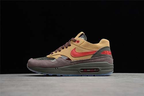 【380】[DD1870-200]-[CLOT X AIR MAX 1 KISS OF DEATH CHA LIGHT BROWN/YELLOW/RED]-[UNSIEX:36-46]