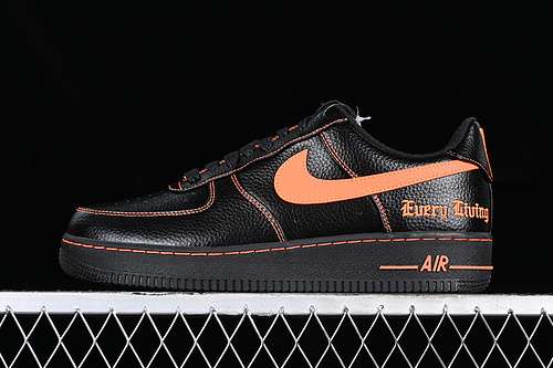 【360】[AA5360-001]-[VLONE AIR FORCE 1 07 LOW BLACK/ORANGE]-[WOMAN:35.5-39]-[MAN:40-48.5]