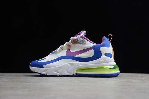 【280】[CW0630-100]-[AIR MAX 270 REACT EASTER WHITE/WASHED CORAL-HYPER BLUE-PURPLE NEBULA]