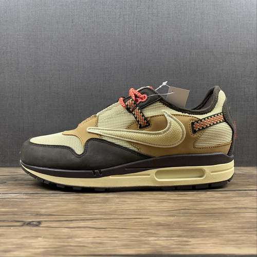 【500】[DO9392-200]-[TRAVIS SCOTT X AIR MAX 1 BAROQUE BROWN/LEMON ｄｒｏｐ/WHEAT/CHILE RED]-[UNISEX:36-46]