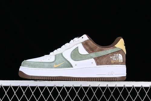 【320】[BS9055-811]-[THENORTHFACE AIR FORCE 1 07 LOW GREEN/WHITE/BROWN]-[WOMAN:36-39]-[MAN:40-45]
