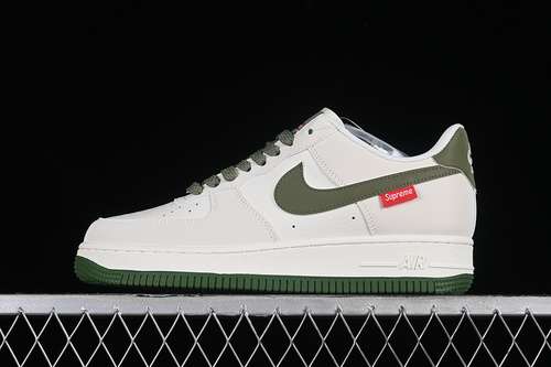 【340】[HD1968-008]-[SUPREME AIR FORCE 1 07 LOW WHITE/GREY/GREEN]-[WOMAN:36-39]-[MAN:40-45]