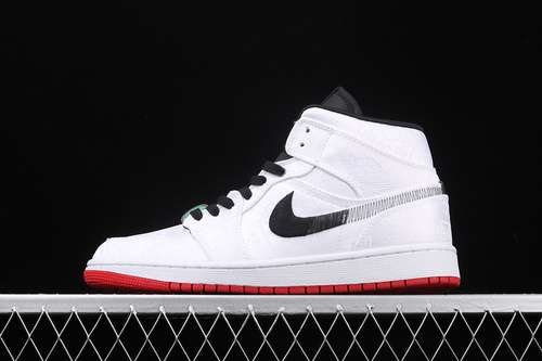 [CU2804-100]-[CLOT X AIR JORDAN 1 MID FEARLESS WHITE/BLACK-RED]-[UNISEX:36-46]