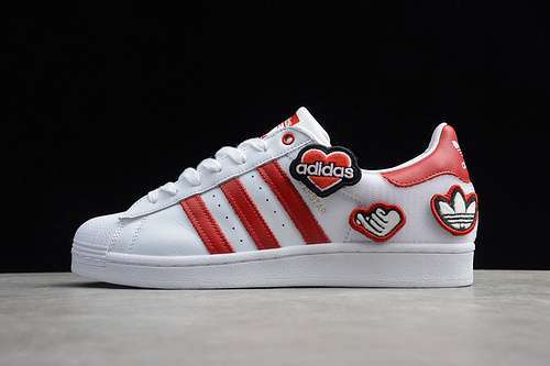 【300】[FY3117]-[SUPERSTAR SHOES FOOTWEAR WHITE/SCARLET-CORE BLACK]-[UNISEX:36-44]