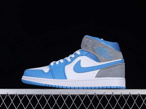 【320】[DX9276-100]-[AIR JORDAN 1 MID SE WHITE/WOLF GREY/UNIVERSITY BLUE]-[WOMAN:36-39]-[MAN:40-46]