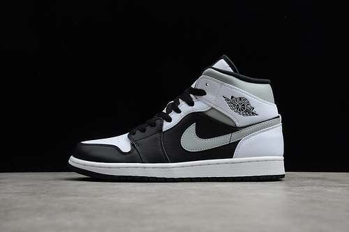 【360】[554724-073]-[AIR JORDAN 1 MID WHITE SHADOW BLACK/WHITE/GREY]-[UNISEX:35.5-46]