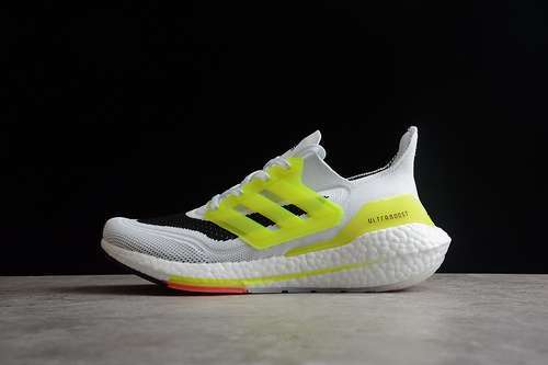【300】[FY0366]-[ULTRABOOST 21 SHOES CLOUD WHITE/VOLT/BLACK]-[WOMAN:36-39]-[MAN:40-45]