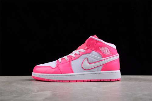 【320】[555112-611]-[AIR JORDAN 1 MID GS &#x27;HYPER PINK/WHITE]-[WOMAN:36-40]