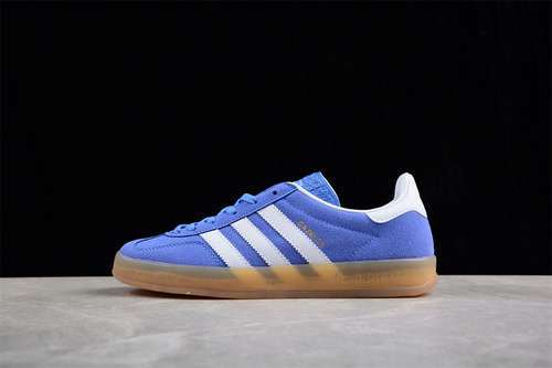 【280】[HQ8717]-[ADIDAS ORIGINALS GAZELLE INDOOR BLUE/WHITE/FUSION GUM]-[WOMAN:36-39]-[MAN:40-45]