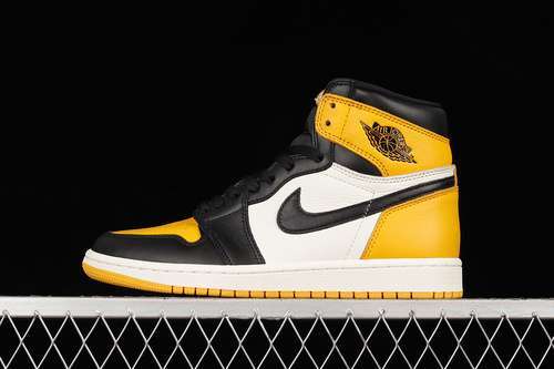 【550】[555088-711]-[AIR JORDAN 1 RETRO HIGH OG YELLOW TOE TAXI/BLACK/SAIL]-[36-47.5]