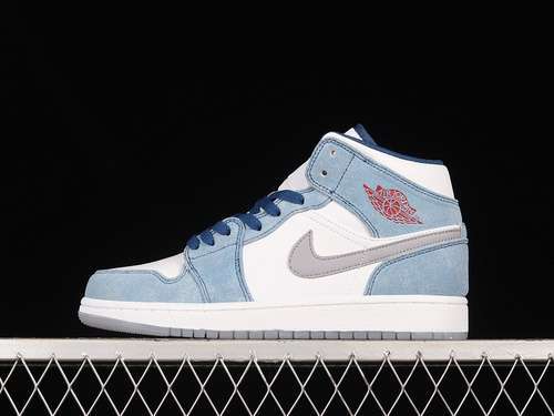 【320】[DN3706-401]-[AIR JORDAN 1 MID FRENCH BLUE/FIRE RED-WHITE-LIGHT STEEL GREY]-[UNISEX:36-46]