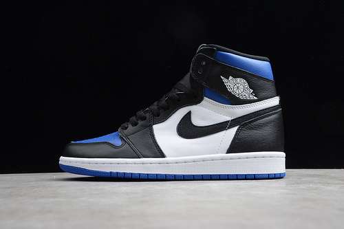 【550】[555088-041]-[ST AIR JORDAN 1 HIGH OG BLACK/WHITE-GAME ROYAL-BLACK]-[MAN:40.5-46]