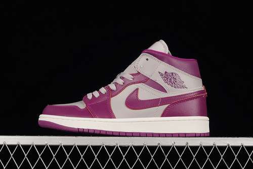 【320】[BQ6472-501]-[AIR JORDAN 1 MID MAGENTA/LIGHT GREY/WHITE]-[WOMAN:36-39]-[MAN:40-46]