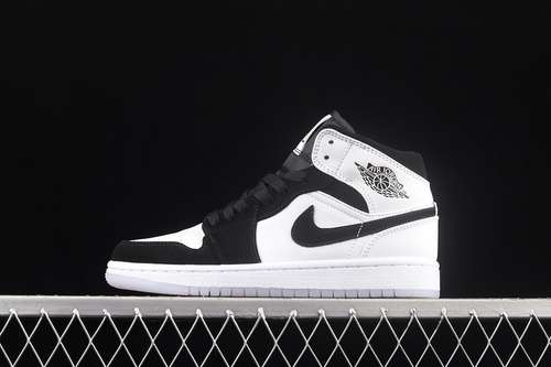 【340】[DH6933-100]-[AIR JORDAN 1 MID DIAMOND SHORTS BLACK/WHITE/WHITE]-[WOMAN:36-39]-[MAN:40-46]