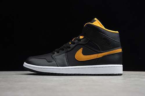 【360】[CI9352-001]-[AIR JORDAN 1 MID BLACK/UNIVERSITY GOLD/WHITE]-[MAN:40-46]