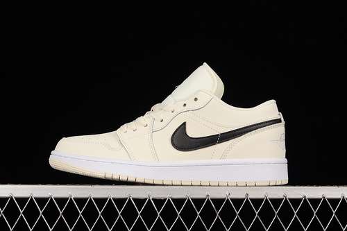 【300】[DC0774-121]-[AIR JORDAN 1 LOW COCONUT MILK/BLACK/WHITE]-[WOMAN:36-39]-[MAN:40-46]