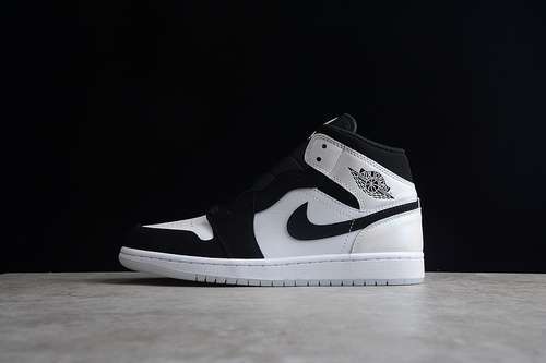 【340】[DH6933-100]-[CJ AIR JORDAN 1 MID SE DIAMOND WHITE/BLACK/WHITE]-[WOMAN:35.5-39]-[MAN:40-46]