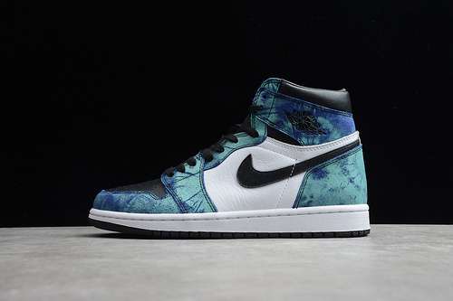 【450】[CD0461-100]-[AIR JORDAN 1 RETRO HIGH OG TIE DYE WHITE/BLACK-AURORA GREEN]