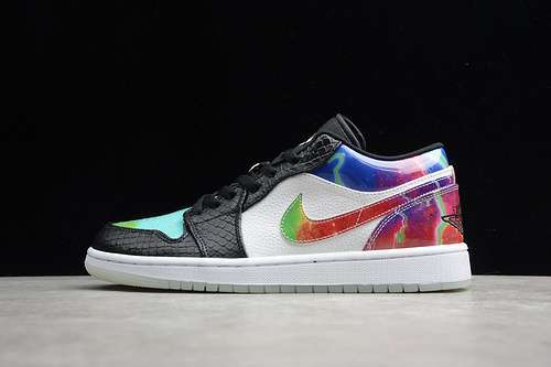 【340】[CW7309-090]-[AIR JORDAN 1 LOW WHITE/BLACK/MULTI-COLOR]-[WOMAN:36-39]-[MAN:40-47.5]
