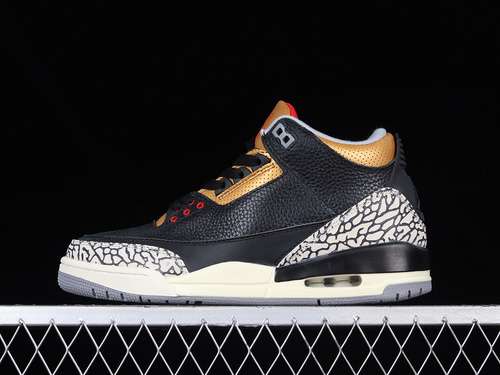 【340】[CK9246-067]-[AIR JORDAN 3 RETRO BLACK/FIRE RED-METALLIC GOLD-CEMENT GREY]-[UNSIEX:36-46]