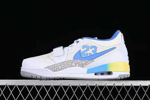 【280】[FJ7223-141]-[AIR JORDAN LEGACY AJ312 WHITE/GREY/YELLOW/BLUE]-[WOMAN:36-39]-[MAN:40-46]
