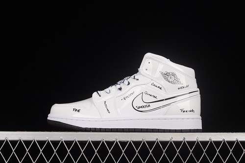 【320】[DQ1864-100]-[AIR JORDAN 1 MID GS WHITE/BLACK/WHITE]-[WOMAN:36-40]