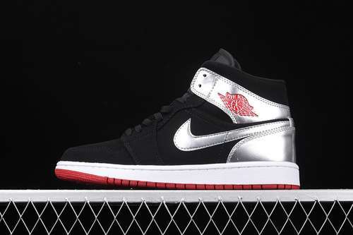 [554724-057]-[AIR JORDAN 1 MID JOHNNY KILROY BLACK/GYM RED]-[WOMAN:36-39]-[MAN:40-46]