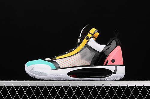 【420】[CZ7748-100]-[AIR JORDAN 34 LOW GUO AILUN WHITE/BLACK/MULTI-COLOR]-[MAN:39-46]