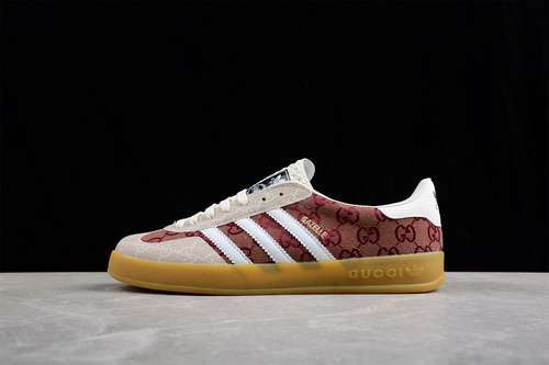 【250】[HQ8851]-[GU*CCI X GAZELLE SHOES BEIGE/RED/CLOUD WHITE]-[WOMAN:36-39]-[MAN:40-45]